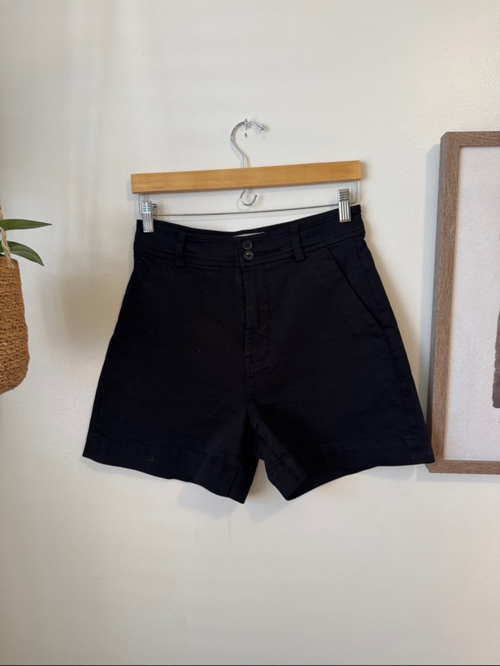 Everlane The Way-High Twill Short 4.5'', Black, Sz 4